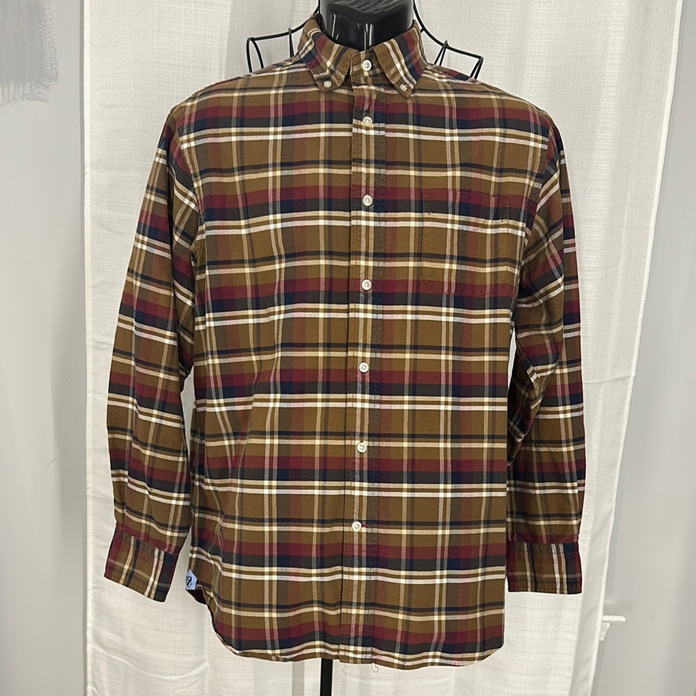 Daniel Cremieux Brown and Red Casual Button Down Shirt